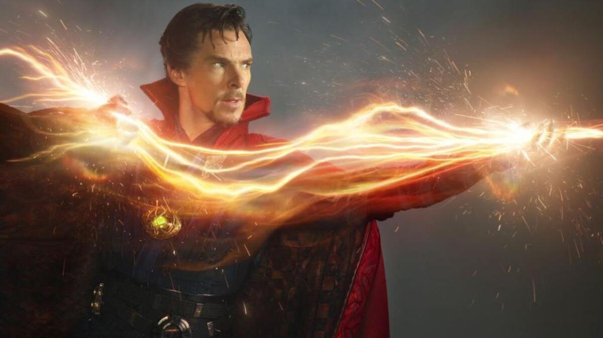 Benedict Cumberbatch as Dr. Stephen Strange in a scene from the movie "Docter Strange" directed by Scott Derrickson.