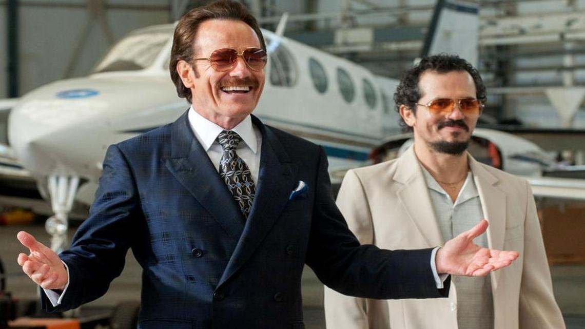 Bryan Cranston, left, and John Leguizamo in “The Infiltrator,” which opens today in theaters.