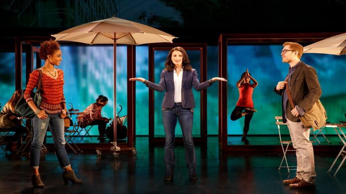 Tamyra Gray, left, Jackie Burns and Anthony Rapp in a scene from “If/Then.”