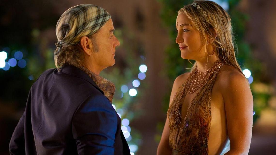 Bill Murray, left, as Richie Lanz and Kate Hudson as Merci, in “Rock the Kasbah.”