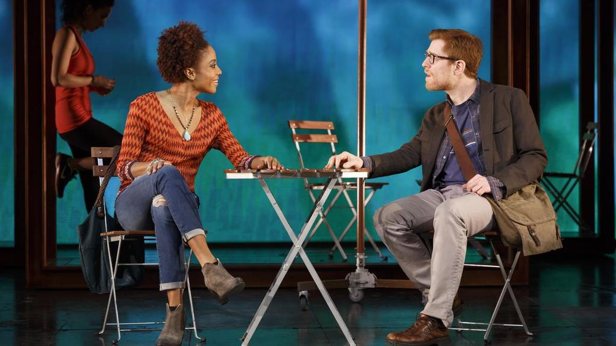 Tamyra Gray and Anthony Rapp in a scene from “If/Then.”