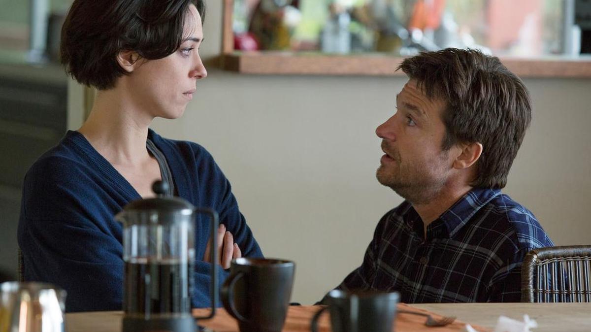 
Rebecca Hall, left, and Jason Bateman, in a scene from the film, "The Gift." 
