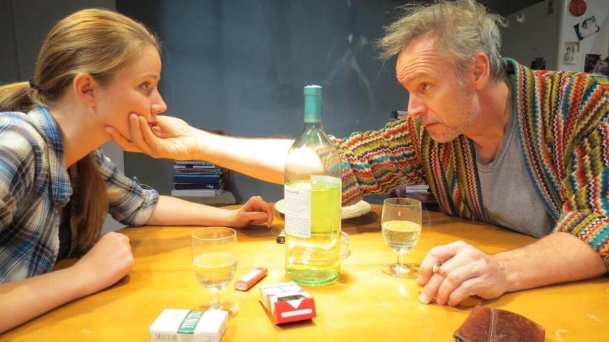 Taylor Steward and Michael James Reed in Blue Rose Stage Collective's production of "I'll Pray For You So Hard."