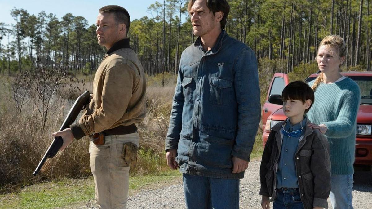 From left: Joel Edgerton, Michael Shannon, Jaeden Lieberher and Kirsten Dunst in a scene from “Midnight Special.”
