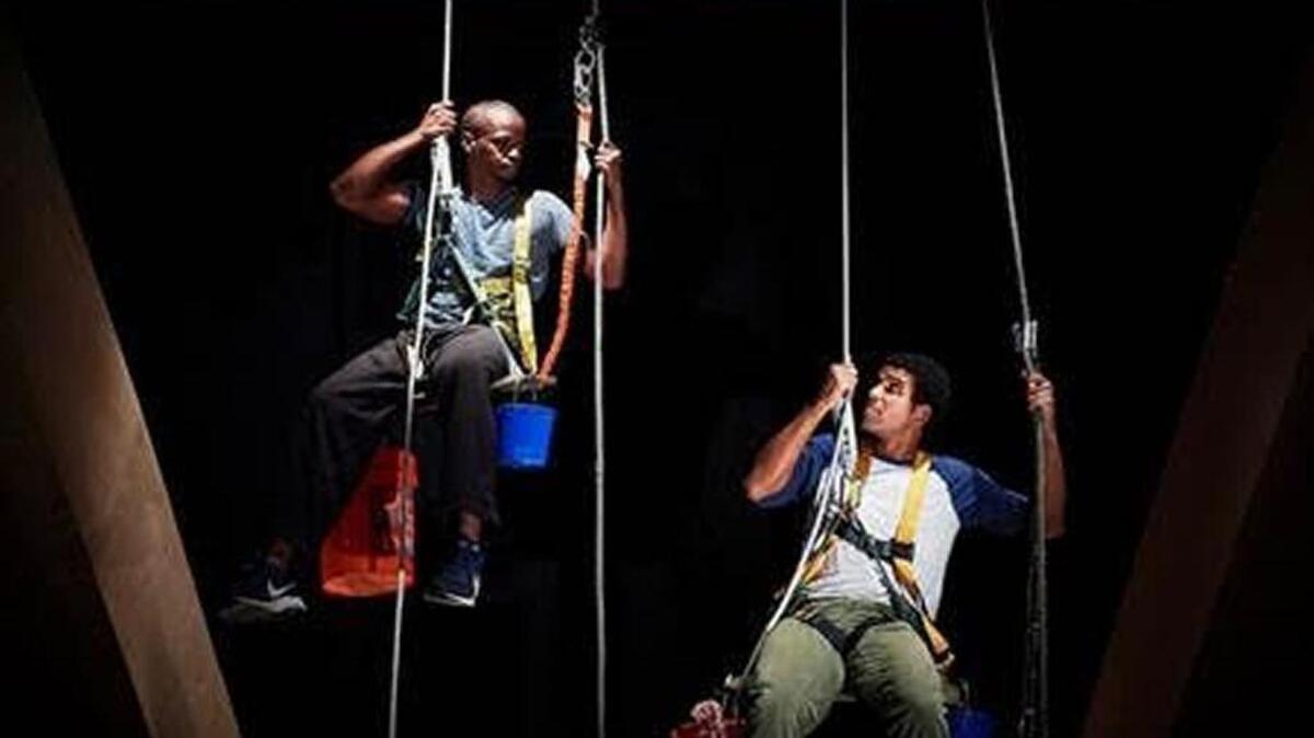 Phillip Dixon, of East St. Louis, and Reginald Pierre, of St.Louis, in "Suspended."