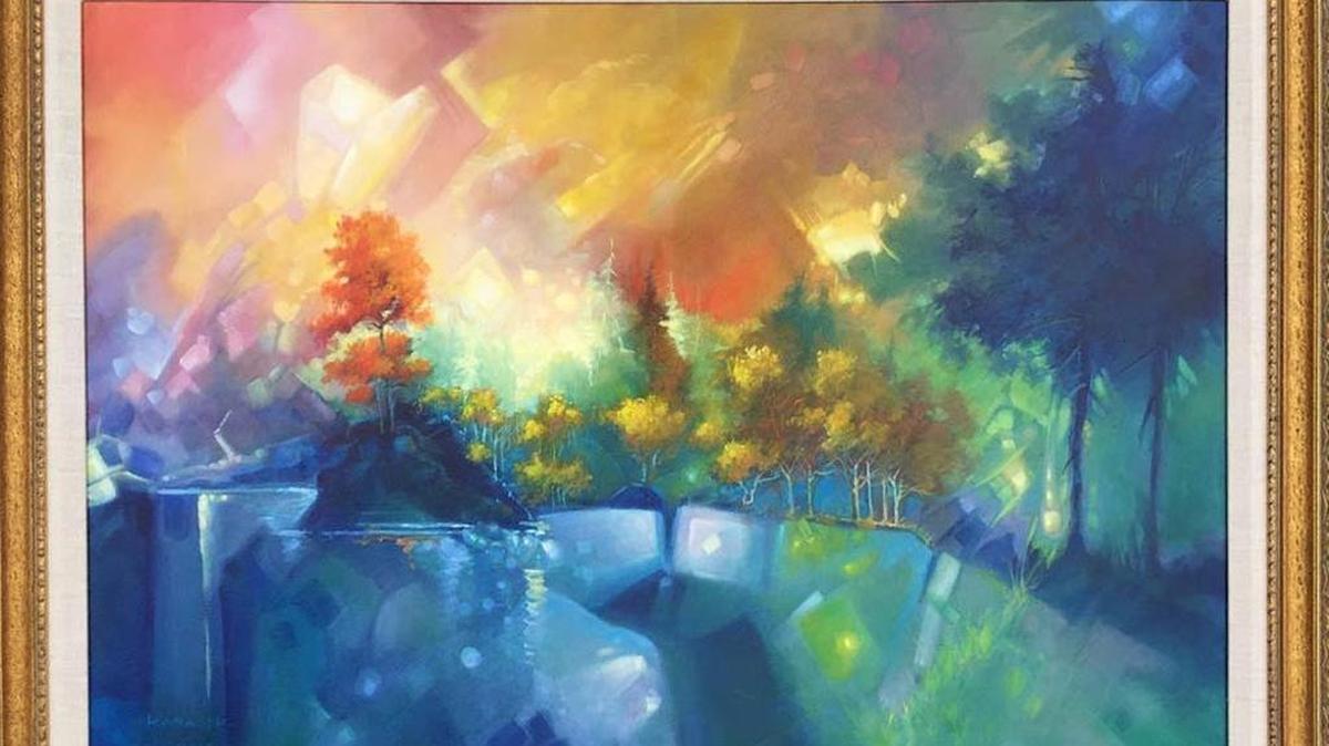This 24-inch by 36-inch oil painting from Gary Karasek’s Ethereal Environments series will be on display as part of Black and White and Art All Over. The local art event from 4-8 p.m. Friday in downtown Belleville showcases the work of 16 artists. The event is at the Art on the Square building, No. 30 Public Square, Belleville. Artists also will display and demonstrate their work in five tents out front. Free food and drink will be available along with entertainment by Rosmond Johnson. Some artists will donate a piece to be auctioned to benefit Racial Harmony. The event is sponsored by Racial Harmony, Art on the Square, Lindenwood University and Mark Kern.