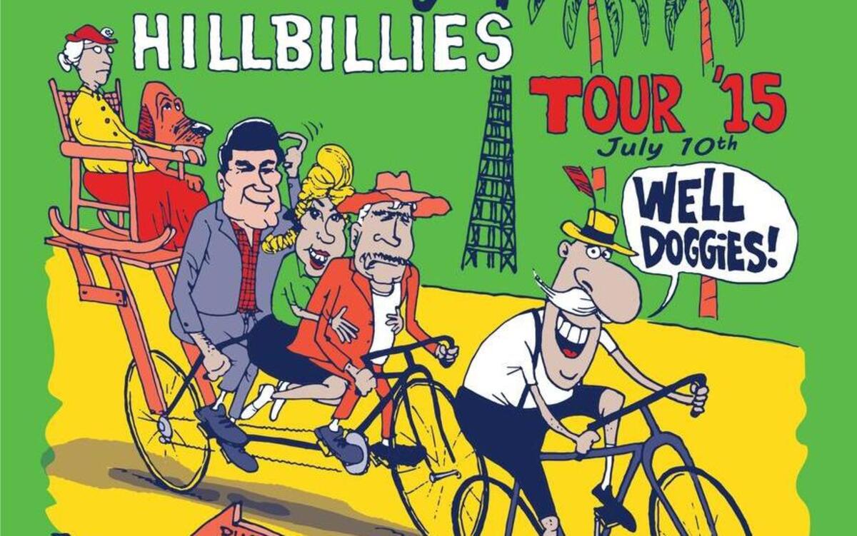 
The Tour de Belleville T-shirt will feature Gary McCoy’s drawing of the Belle Villey Hillbillies.
