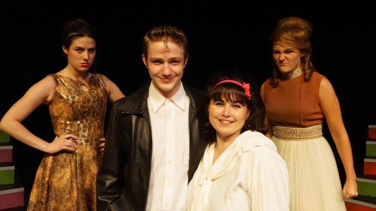 Reagan Deschaine, left, isVelma Van Tussle; Clayton Humburg is Link; Ashley Miller-Melton is Tracey; and Taylor Keel is Amber Van Tussle in “Hairspray,” a family-friendly musical, at 7:30 p.m. Friday and Saturday; and 2 p.m. Sunday, at Dunham Hall Theater on the campus of Southern Illinois University Edwardsville.