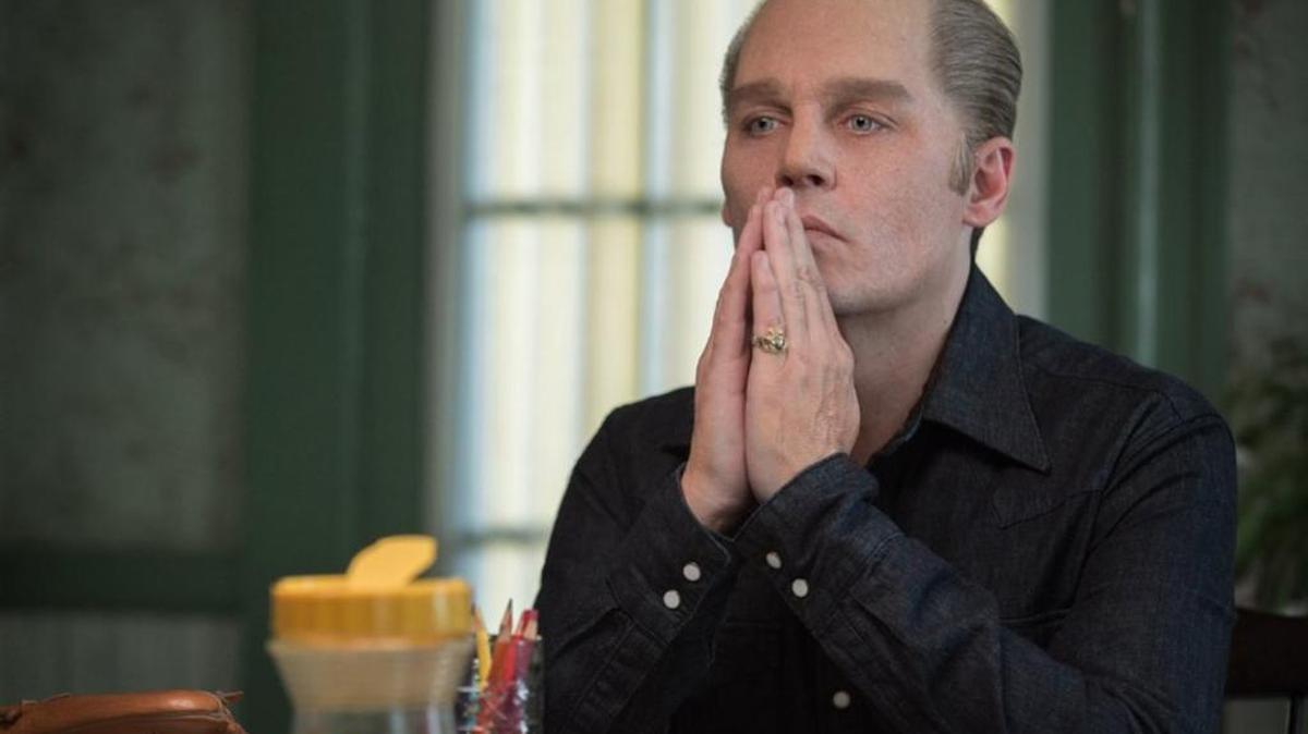 
You might not recognize Johnny Depp in his Whitey Bulger makeup in “Black Mass.”
