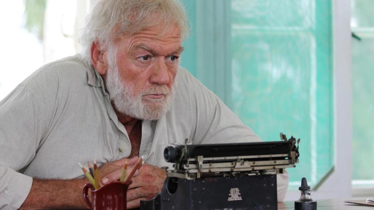 Adrian Sparks as Ernest Hemingway in a scene from the film, "Papa: Hemingway in Cuba." The film is the first full-length Hollywood feature filmed on the island since the 1959 Cuban Revolution.