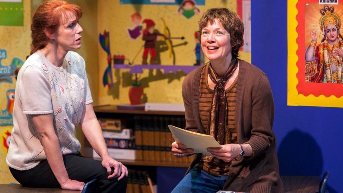 Laurie McConnell and Elizabeth Townsend are teacher and parent in an electric “Gidion’s Knot” at St. Louis Actors Studio.