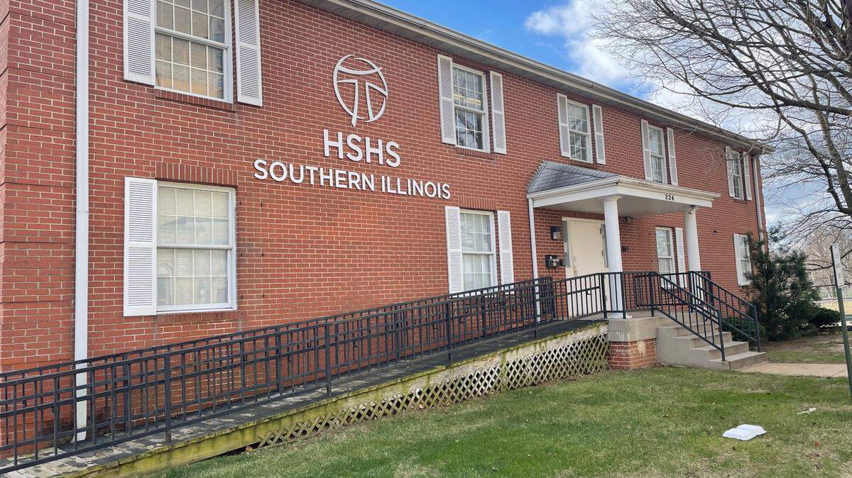 St. Elizabeth’s Hospital has donated an office building at 224 W. Garfield St. in Belleville to the Catholic Diocese of Belleville. The building is across the street to the south of St. Peter’s Cathedral.