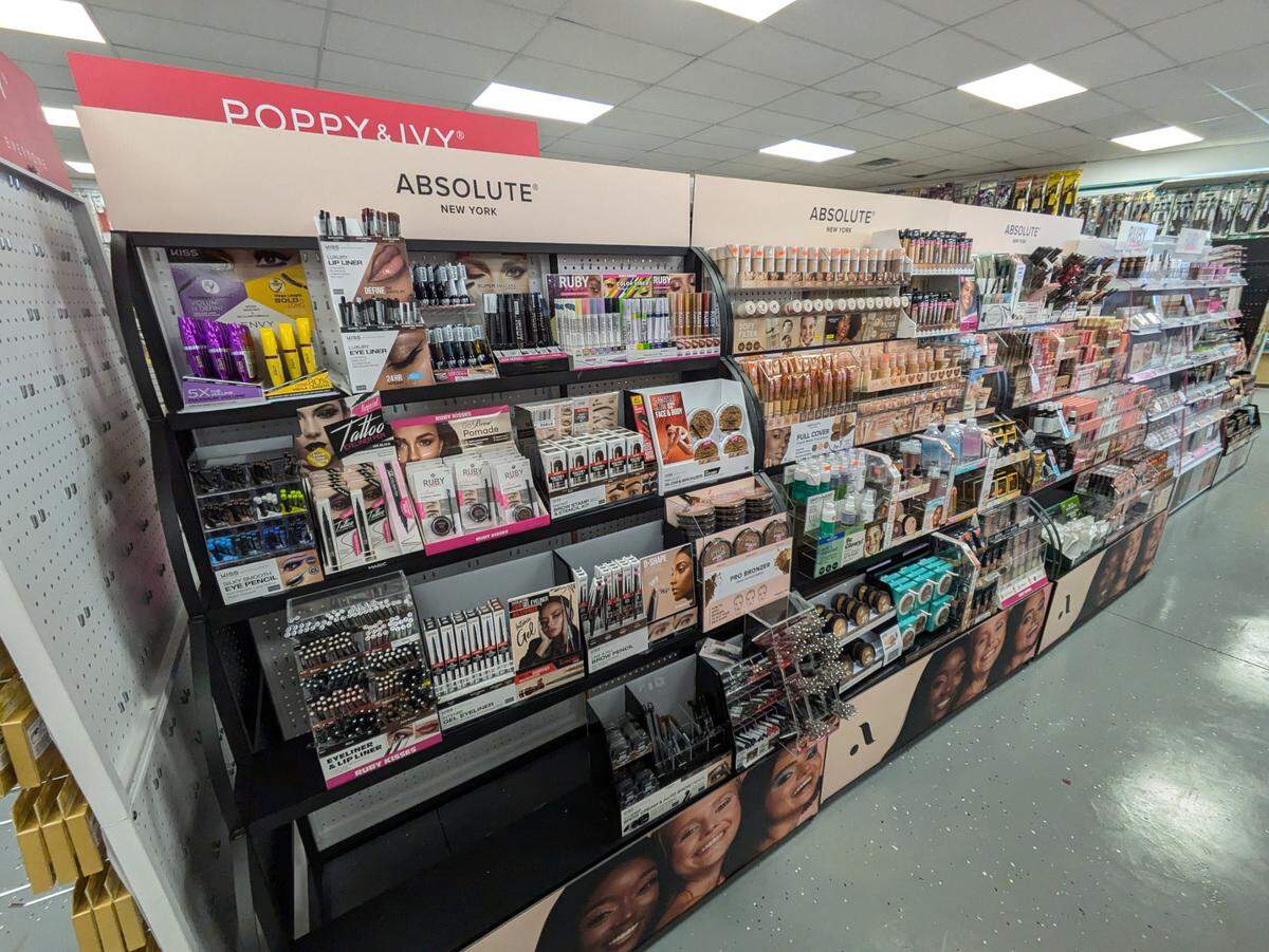 A selection of cosmetics at A&A Beauty