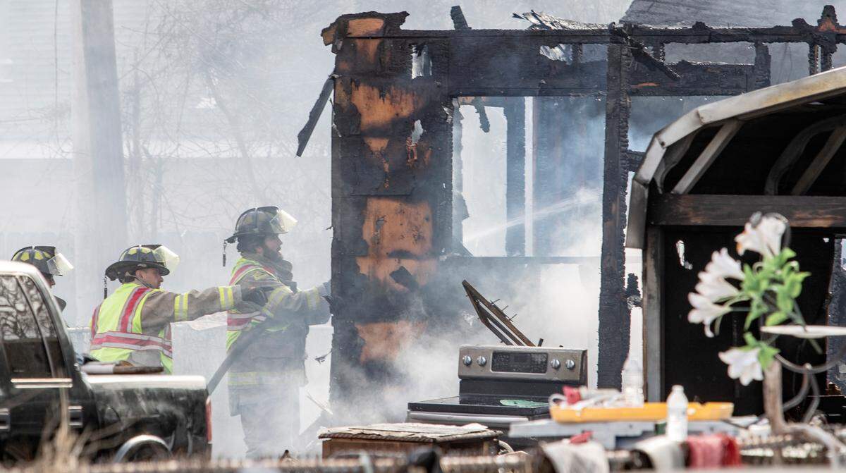 Firefighters from multiple agencies worked a house fire in in the 200 block of North 44th Street, in Cahokia Heights. One person is dead and at least two were critically injured in the fire.