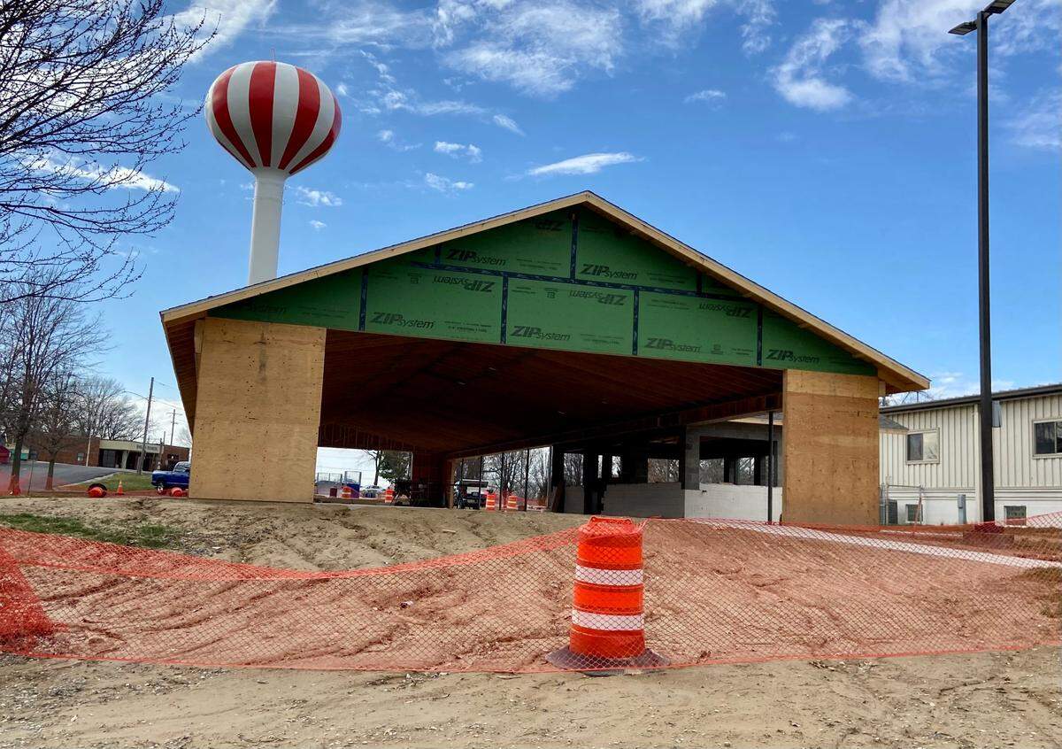 Pictured is the new pavilion behind Klucker Hall in Shiloh. Former village Mayor Jim Vernier II posted on his Facebook page Sept. 26, 2022, his dismay over the old pavilion being torn down, and a new one being constructed behind Klucker Hall at the park. Meanwhile, current Mayor Bob Weilmuenster outlined several reasons for needing a new pavilion.