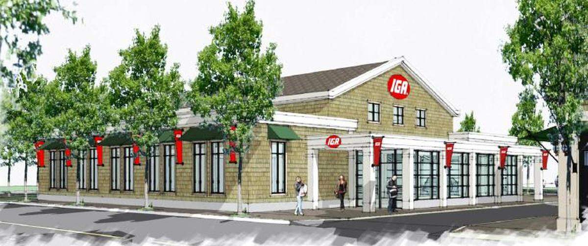 This is an artist’s drawing of the Don’s IGA to be built in Lebanon. It is expected to be open next spring.