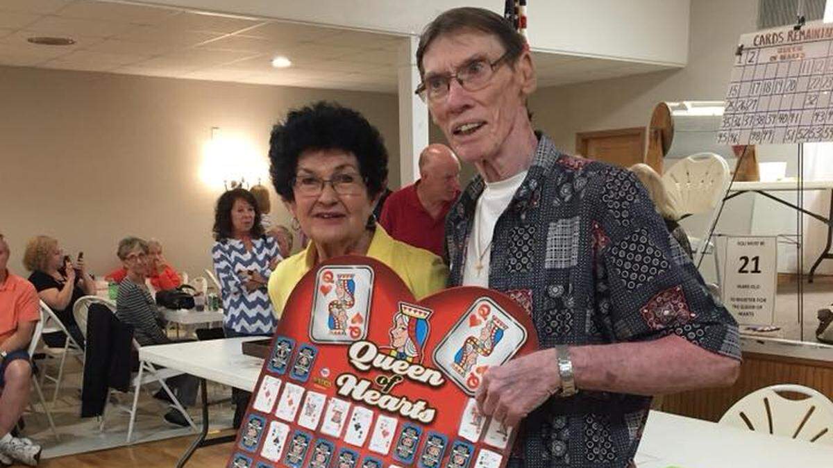 Norman Sprehe from Centralia won the $1 million jackpot at Aviston’s Queen of Hearts raffle on Wednesday night.
