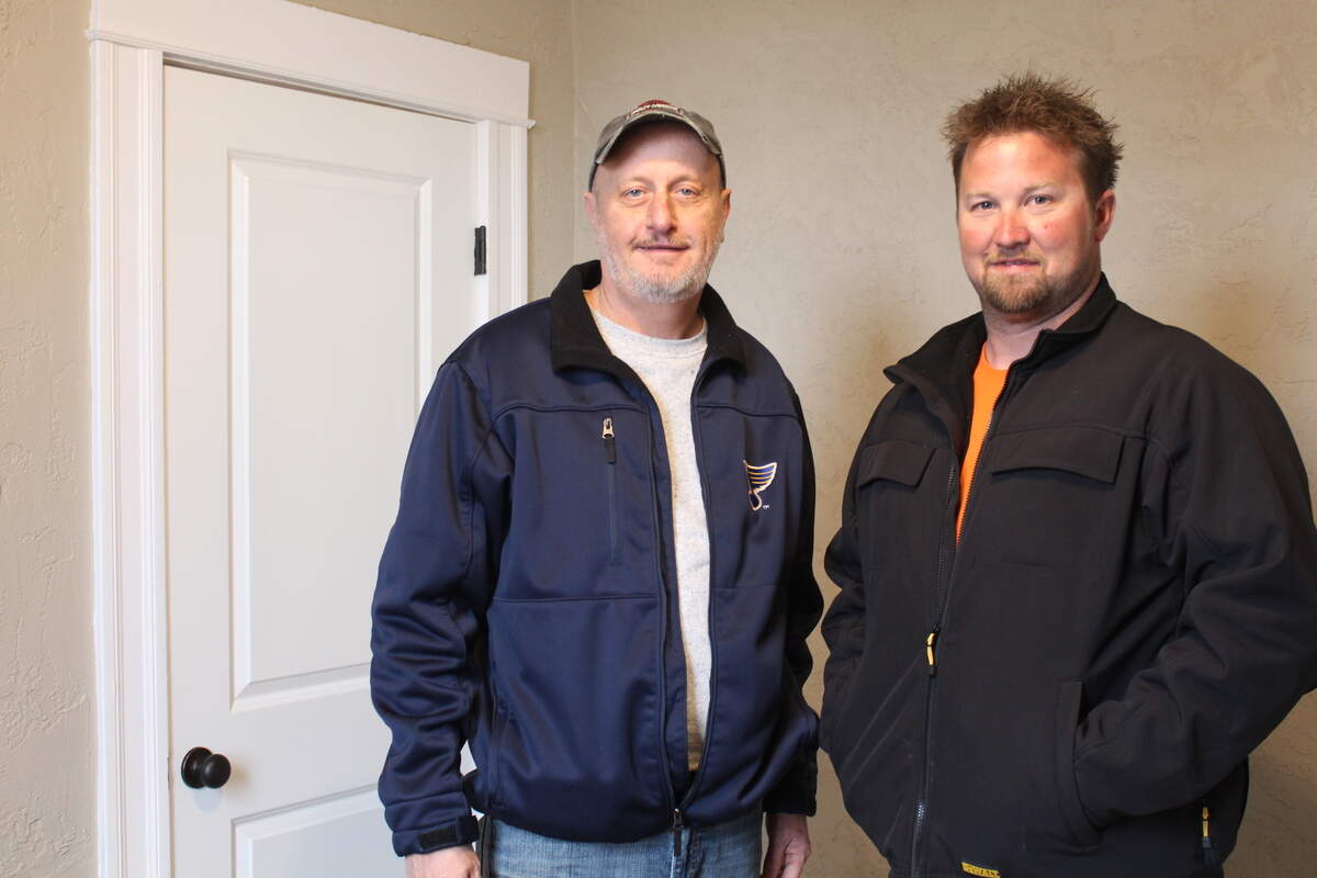 Dave Van Toll, left, owner of Reliable Building Services, served as general contractor on the renovation at 313 S. Ninth St. in Belleville. He was assisted by his cousin, Ben Jones.