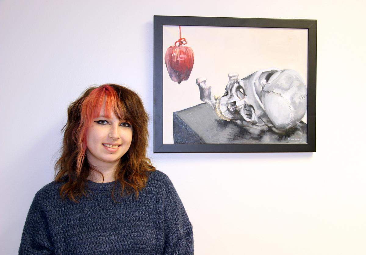 Southwestern Illinois College Art student Madeline Field, 24, of Highland, will exhibit one of her paintings in the Varsity Art XXVI Exhibition at Art Saint Louis March 4-31. For exhibit info, visit www.artstlouis.org.