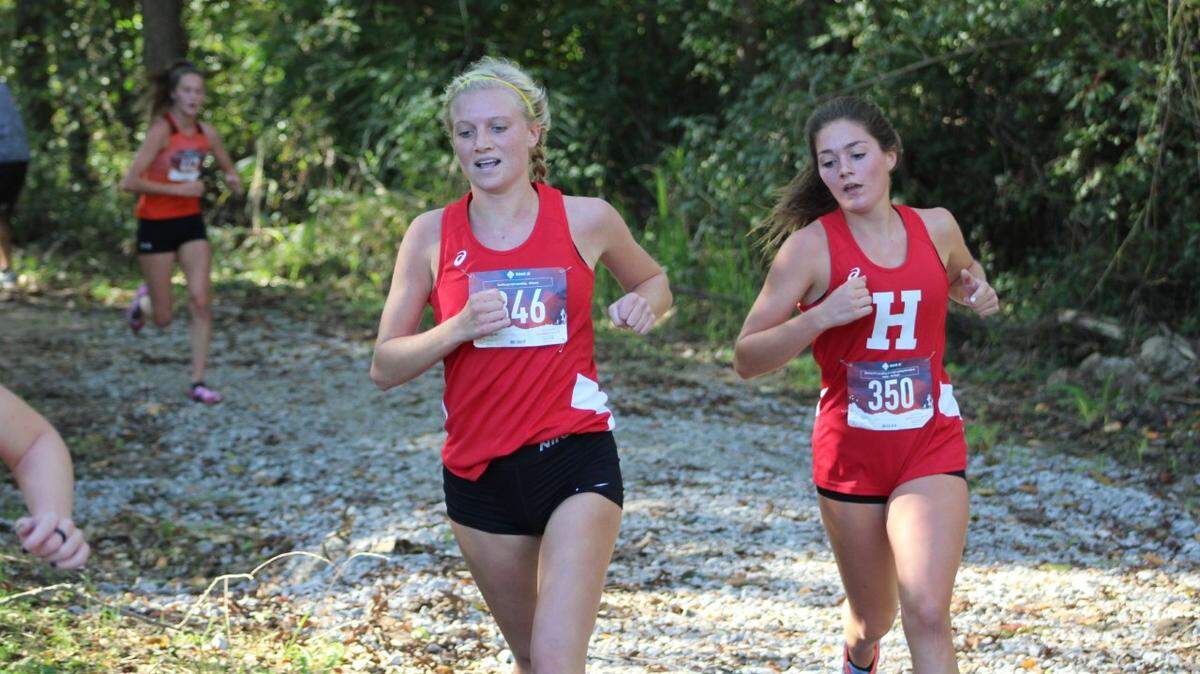 Highland harriers Samantha Hengehold and Kate Marti each placed in the top 10 at the Triad Class 2A Cross Country Regional Meet Saturday.