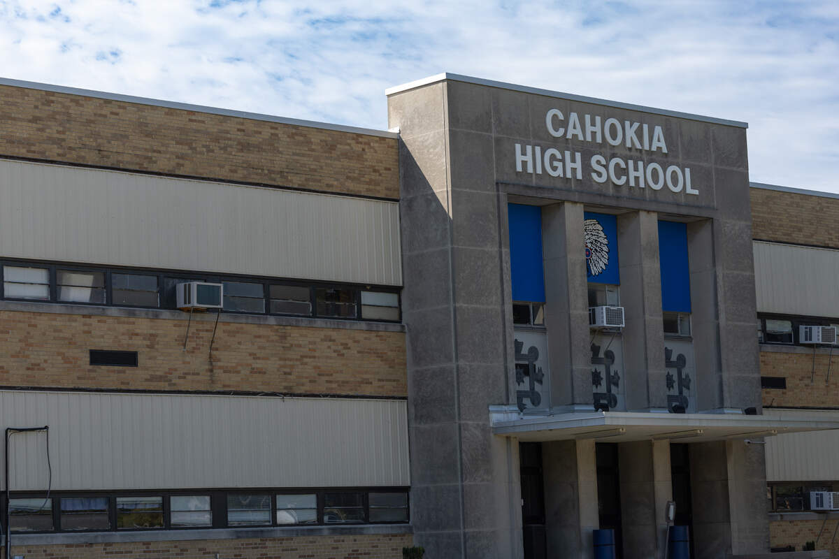 Outside of Cahokia High School in Cahokia Heights, Ill. on June 24, 2024.