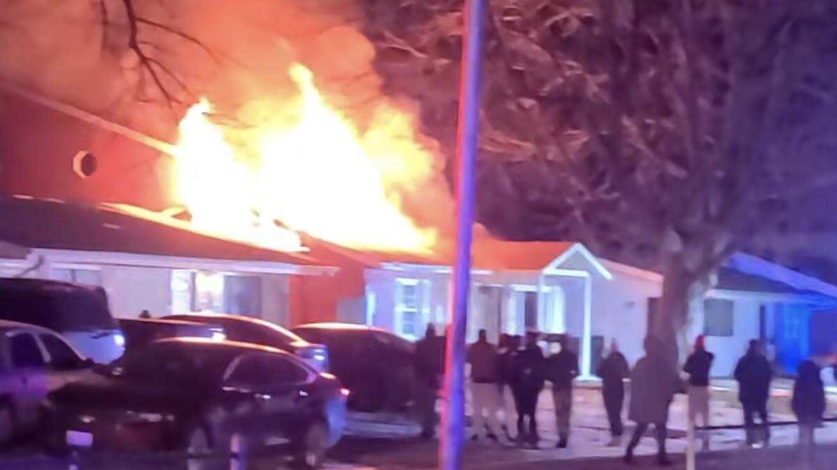 A house in the 600 block of St. Nicholas Drive in Cahokia Heights was destroyed by fire early on Christmas evening.