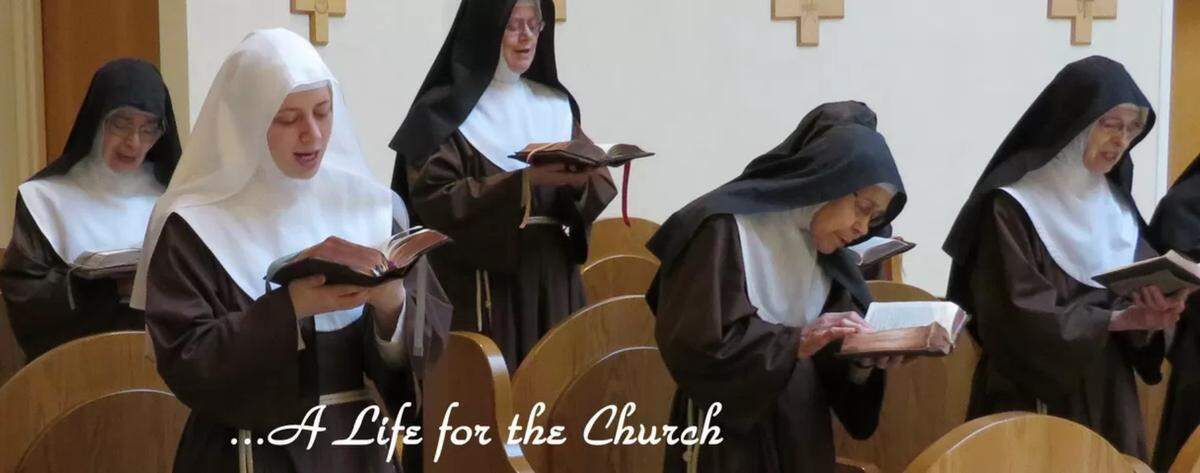 This image from the website of the Poor Clare Monastery of Our Lady of Mercy in Belleville shows the nuns in the chapel. They’re cloistered, meaning they stay separated from the rest of the world to focus on prayer.