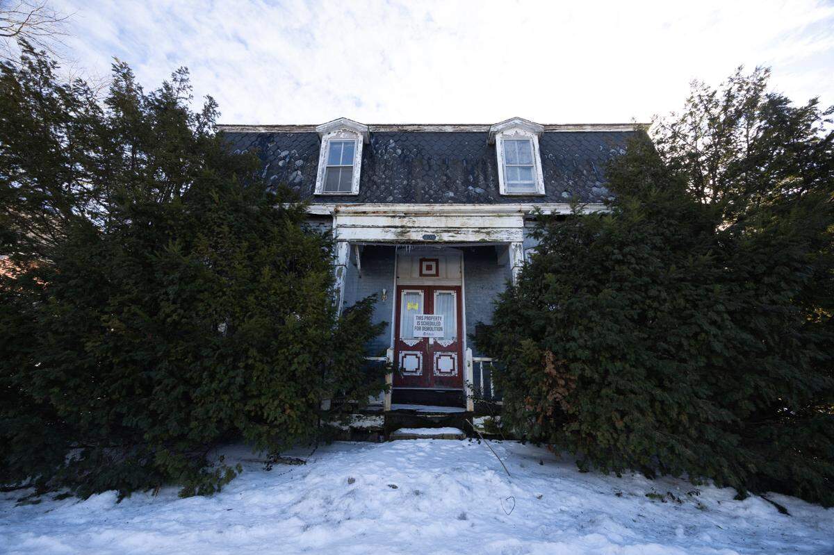 The city of Belleville plans to demolish this derelict home at 308 E. B St. It was built about 1884 for Alfred Mayer, a Bavarian immigrant who owned a men’s clothing store on Main Street.