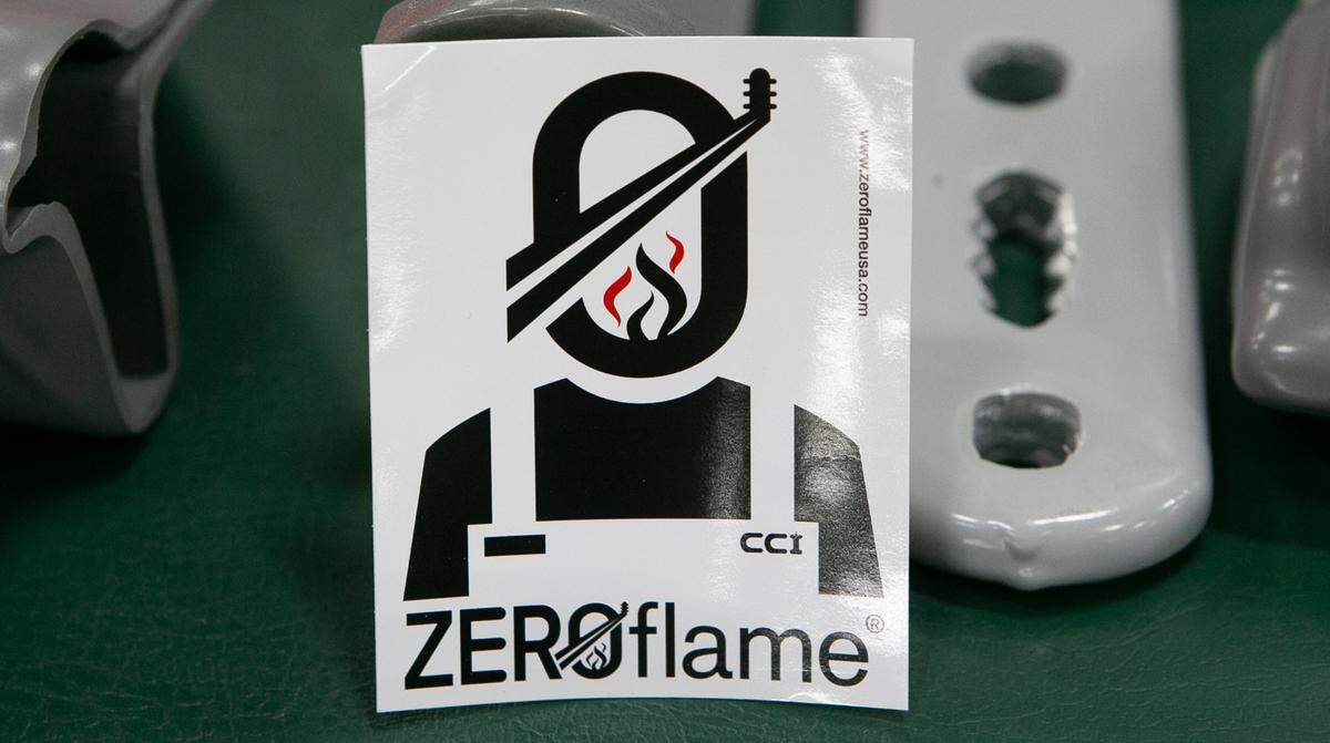Custom Coating Innovations, based in Lebanon, has developed “ZEROflame” technology that causes its utility equipment covers to melt instead of burn when exposed to wildfires.