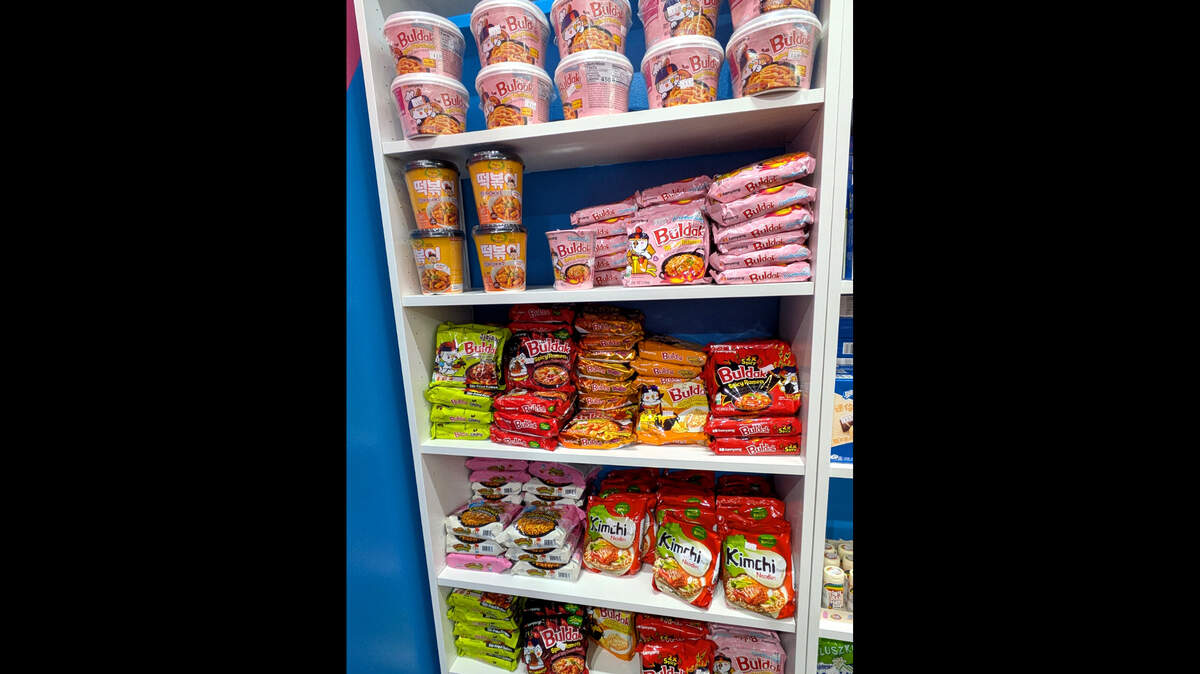Spicy Korean ramen in a variety of flavors