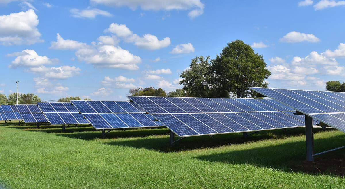These ground-mounted solar panels are similar to the ones that will be installed at Ellis Elementary School in Belleville, C.A. Henning Elementary School in Troy and St. Jacob Elementary School in St. Jacob.
