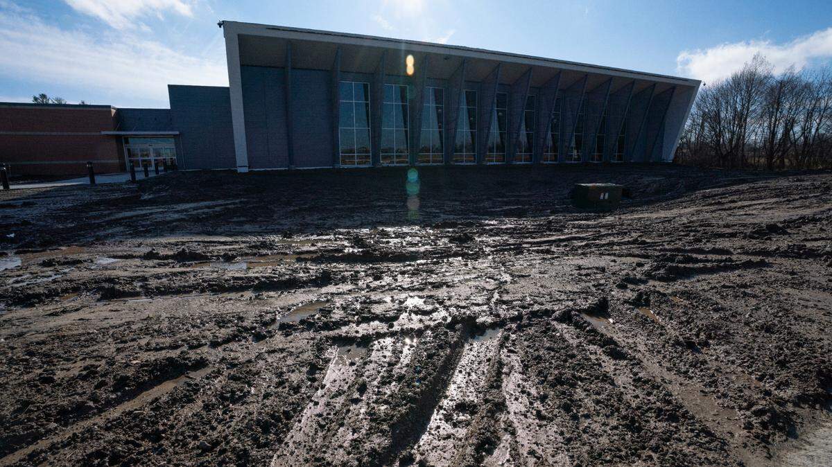 The new manufacturing training academy at Southwestern Illinois College’s Belleville campus on Jan. 10, 2024. The facility will open to students in fall 2024.
