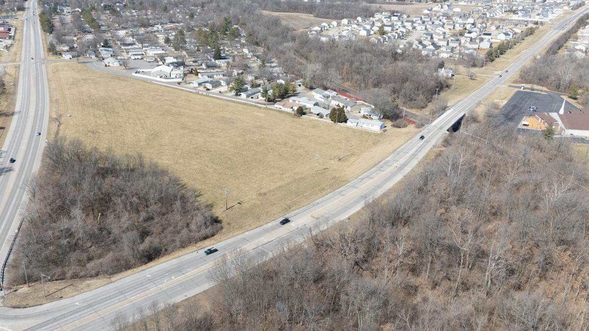 This drone photo shows Sullivan Drive between Huntwood Road and Illinois 161 (left) in Swansea and Belleville, where a road work project will begin soon.