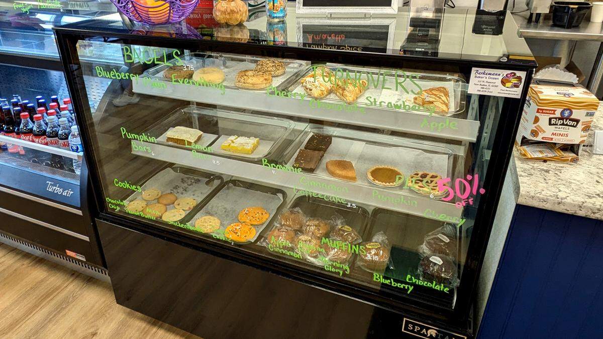 Baked goods from Berkemann’s Baker’s Dozen in New Baden are available at Good Ground Coffeehouse.