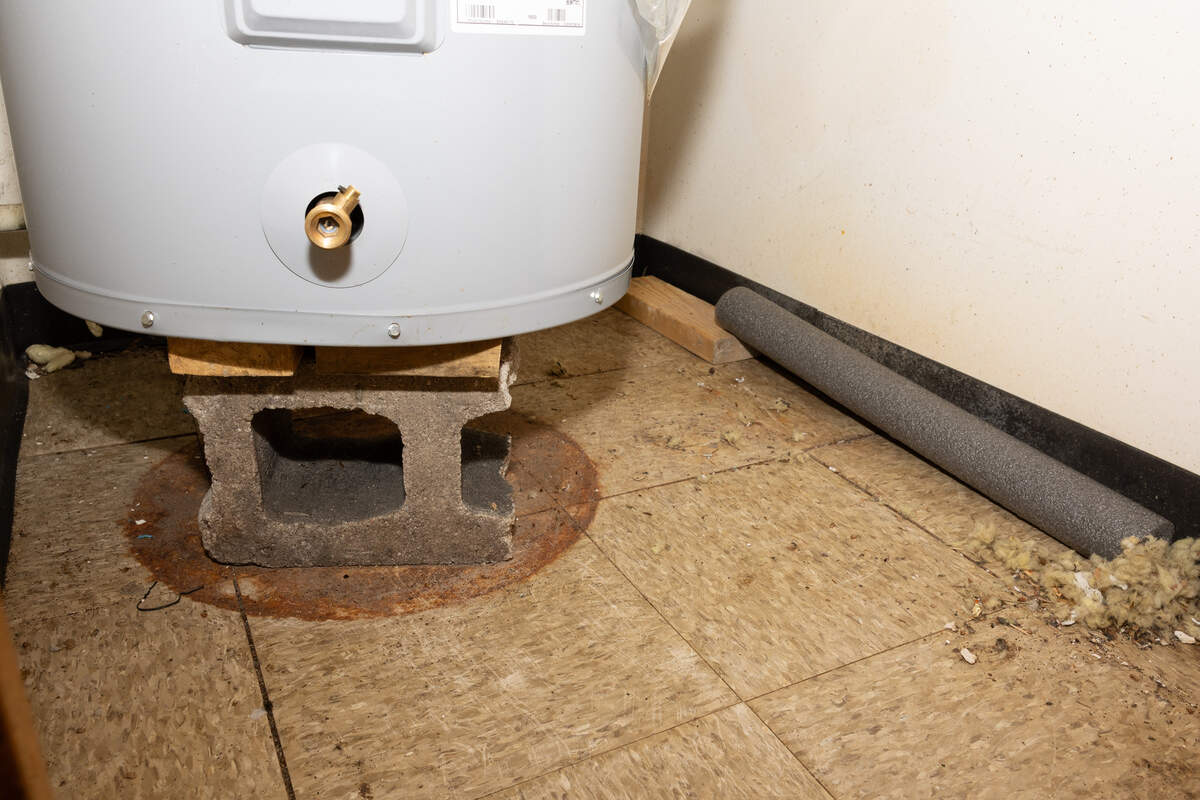 Twanna White’s AC unit sits on a cinder block to avoid being damaged when it leaks, which it does frequently enough to require her to keep an industrial vacuum on hand to suck up the water.