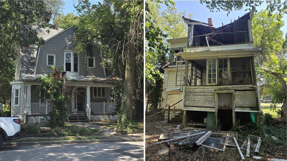 This home was built in 1901 at 401 S. Jackson St. in Belleville. Its owner, Mid America Contracting, led by Gregg Crawford, demolished it in 2024 to the dismay of historic preservationists.