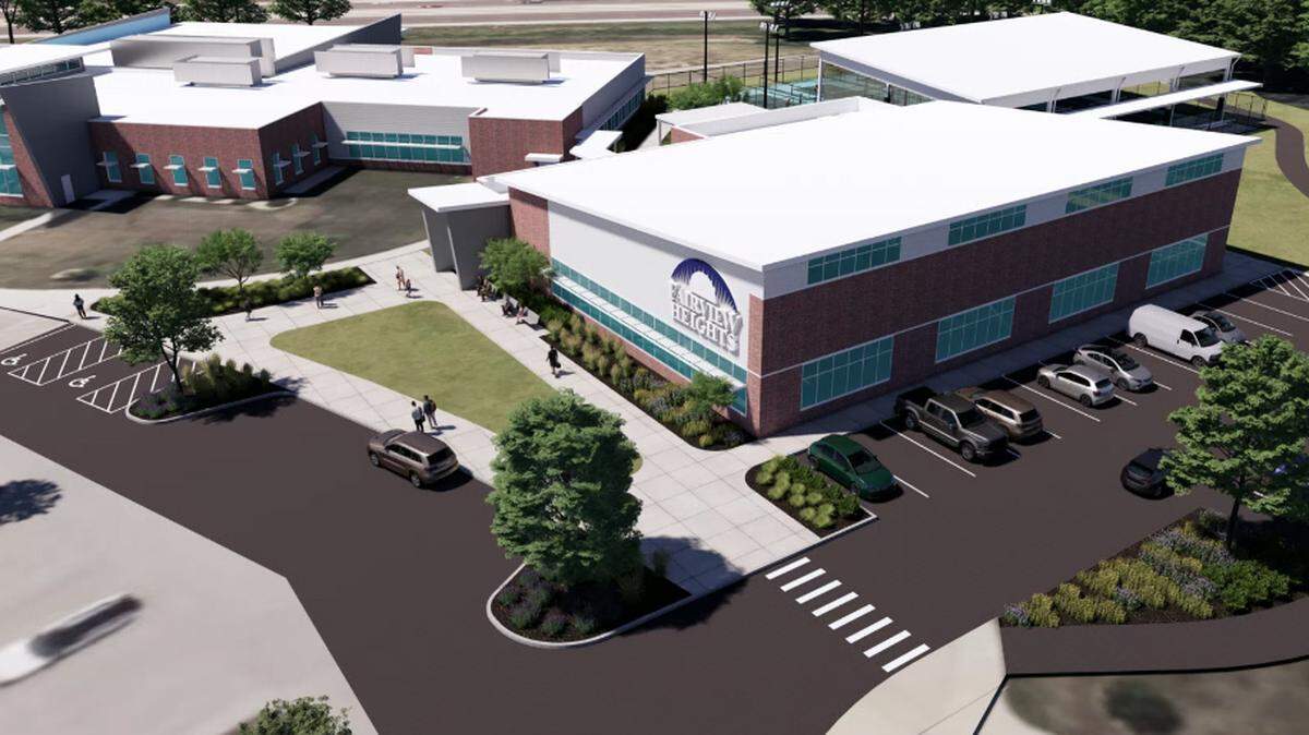 Visual representation of the new pickleball court facility at The Rec in Fairview Heights