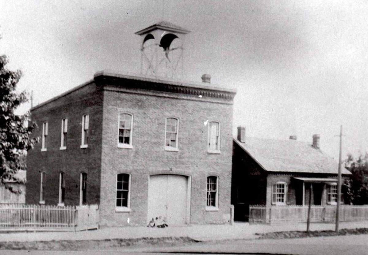 The bell tower stood atop the original Highland City Hall prior to its demolition in 1984.