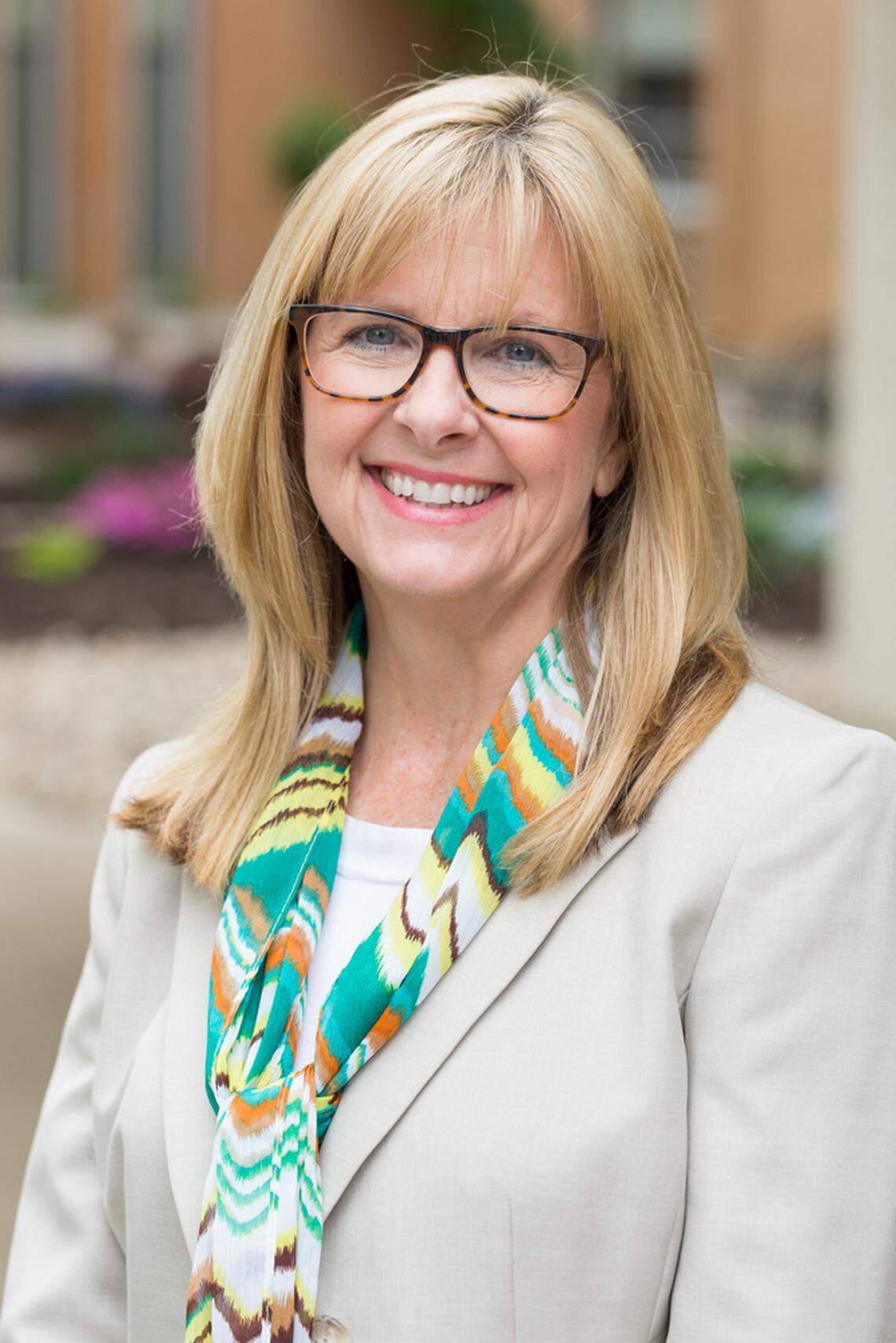 Patti Fischer, president and CEO of St. Elizabeth’s Hospital in O’Fallon, and other officials hope to open their new radiation oncology clinic in January of 2020.