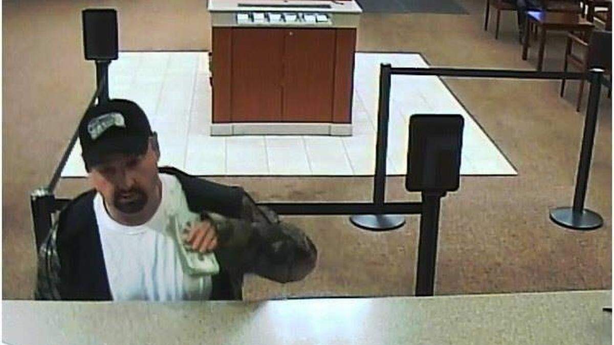 The Mount Vernon Police Department released this photo of a bank robbery on Jan. 14 at the Fifth Third Bank. Jason Lee Robinson, 49, of Pikeville, Ky., was arrested Thursday in Colorado in connection with the robbery.