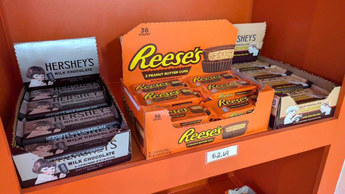 Part of the Reese’s and Hershey’s display at The Candy Bar