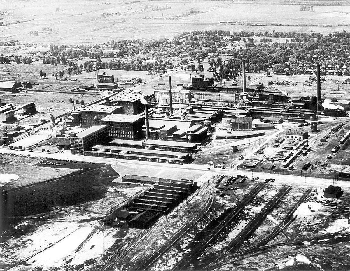 The former East St. Louis Alcoa aluminum plant is shown here in this undated photo.