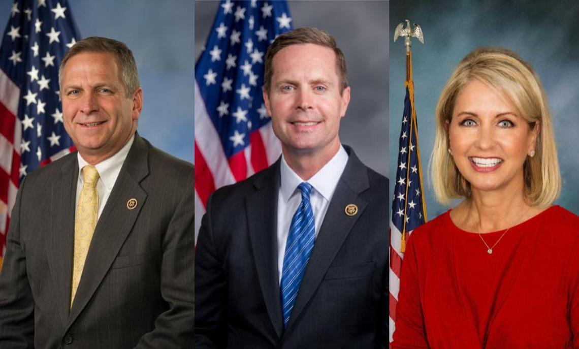 U.S. Reps. Mike Bost, R-Murphysboro, Rodney Davis, R-Taylorville, Mary Miller, R-Oakland