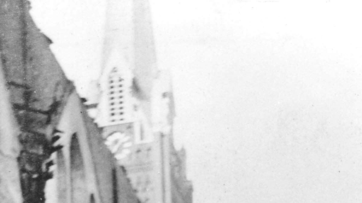 St. Peter's Cathedal wrecked by 1912 fire.