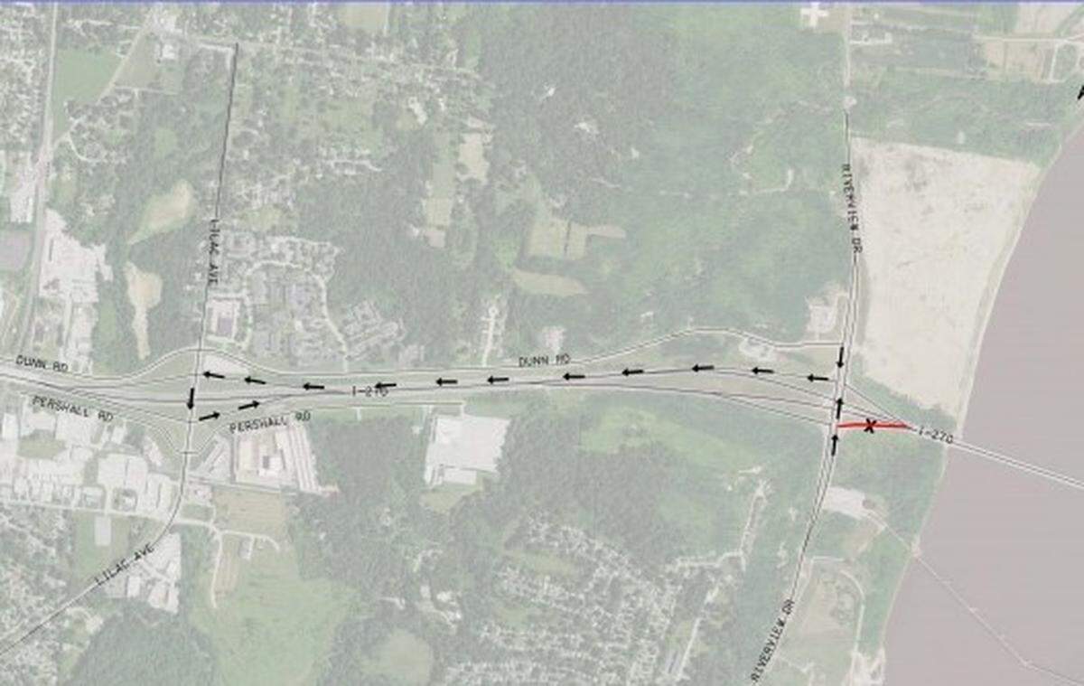 The ramp from Riverview Drive in St. Louis onto eastbound Interstate 270 will be closed for more than a year, requiring motorists to take a 2-mile detour going west then back east.