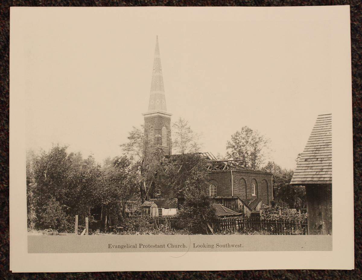A violent tornado tore through St. Louis and the metro-east in 1896, killing 255 people and injuring many more. This photo shows damage to the former St. John Evangelical and Reformed Church in Mascoutah.