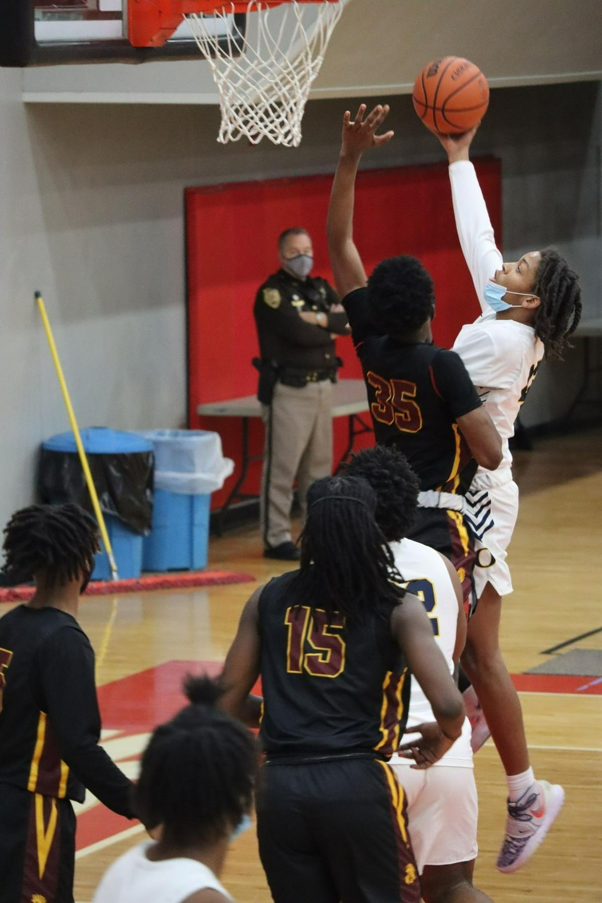 O’Fallon High School’s Rini Harris goes up for a shot during a game this season. Harris is the winner of this week’s Belleville News-Democrat Boys Player of the Week high school basketball poll, as selected by readers of bnd.com.