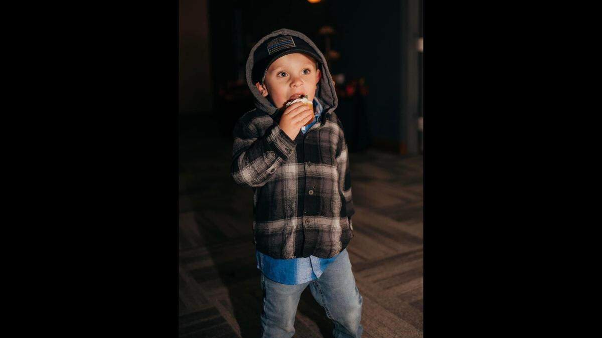 Hunter Drew, 3, is pictured here in at his aunt and uncle Hailee and Kiel Quigley’s Oct. 15 wedding. It was the last time the Quigleys, Hunter’s former foster parents, saw him before the child died Oct. 20.