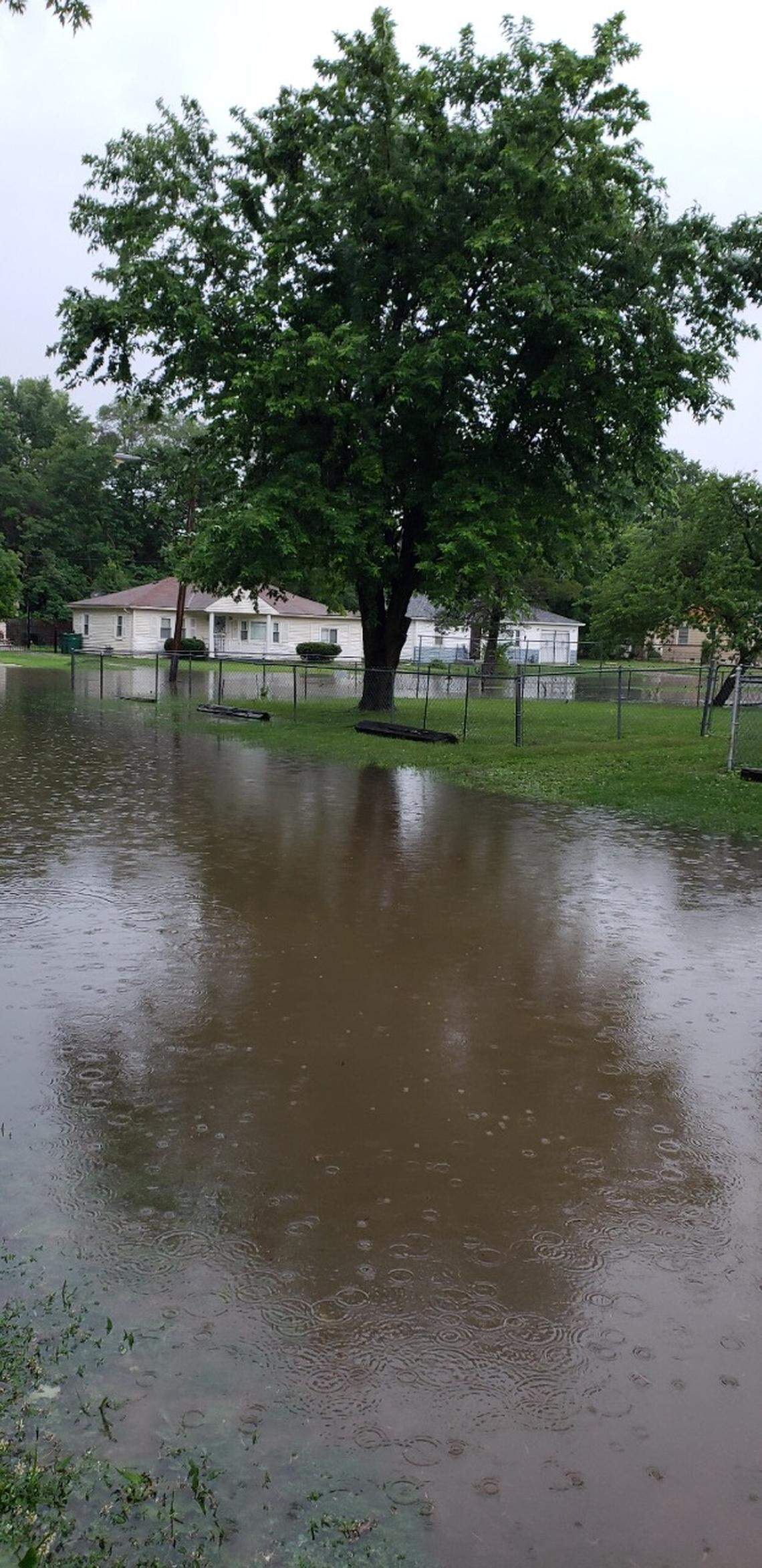 A home surrounded by floodwater in Centreville. Residents say Tuesday’s rainfall combined with the areas failing infrastructure flooded their homes and streets as 3-6 inches of rain fell over the area.