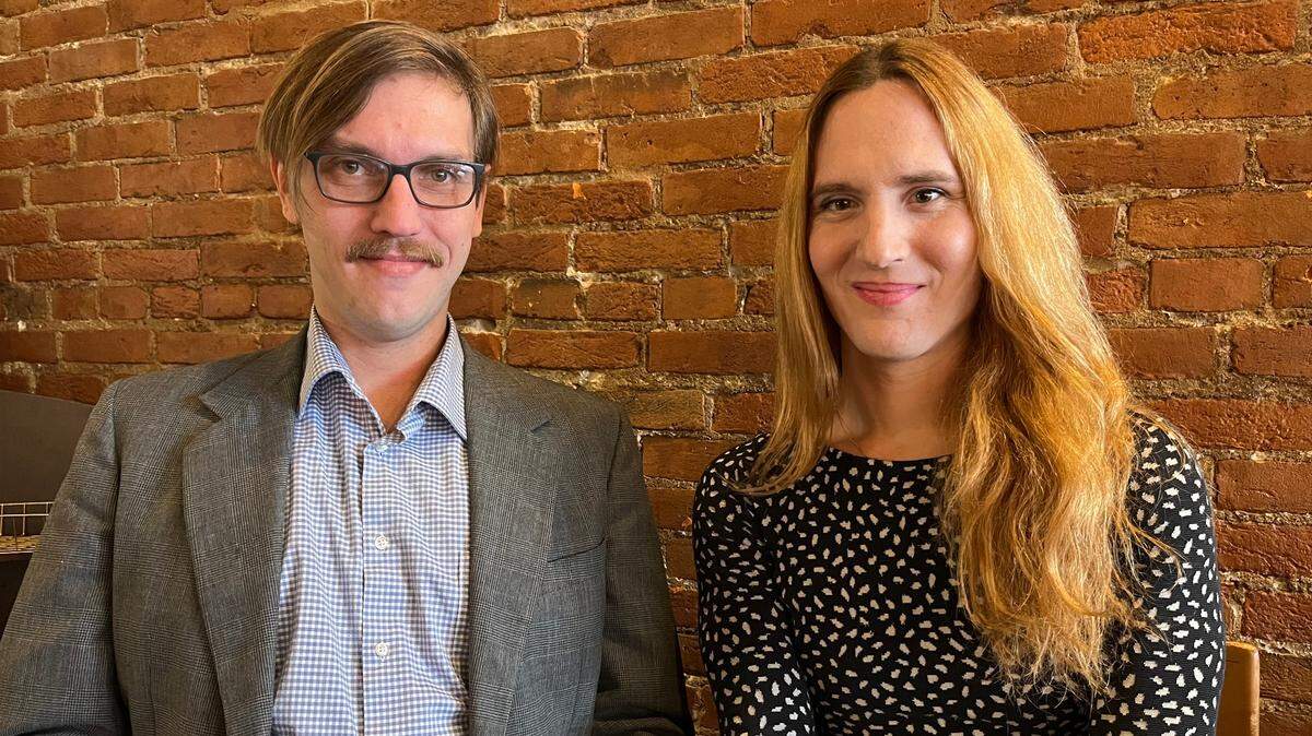 The former Granite City mayoral campaign of Colton Baumgartner, right, was managed by her husband, Anthony Padgett. She also is an actress named Miss Trans Illinois in 2024.
